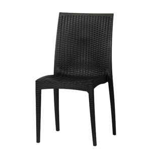 Havana garden chair – black faux rattan
