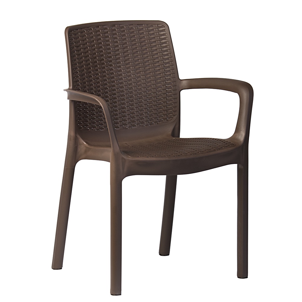 Riviera garden chair – brown rattan-effect | Bankietowo.eu | Riwiera-brazowe-krzeslo_0179jpg