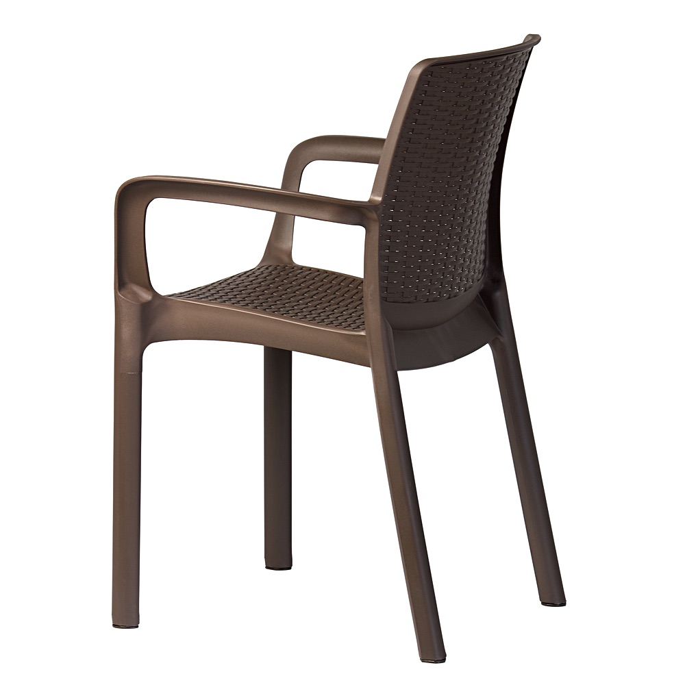 Riviera garden chair – brown rattan-effect | Bankietowo.eu | Riwiera-brazowe-krzeslo_0185jpg