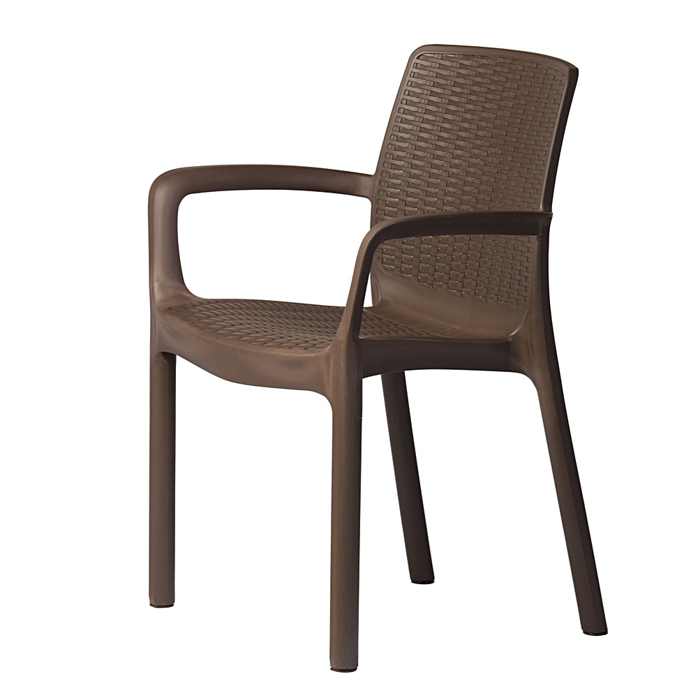 Riviera garden chair – brown rattan-effect | Bankietowo.eu | Riwiera-brazowe-krzeslo_0187jpg