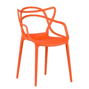 Split modern Scandinavian openwork chair – orange
