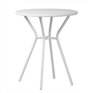 Round garden table, 60 cm diameter, white