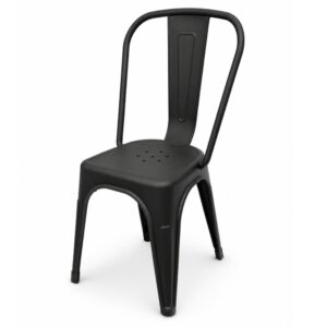 Metro PP loft-style café chair – black