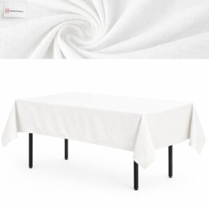White cotton tablecloth for a banquet table, 280 x 170 cm