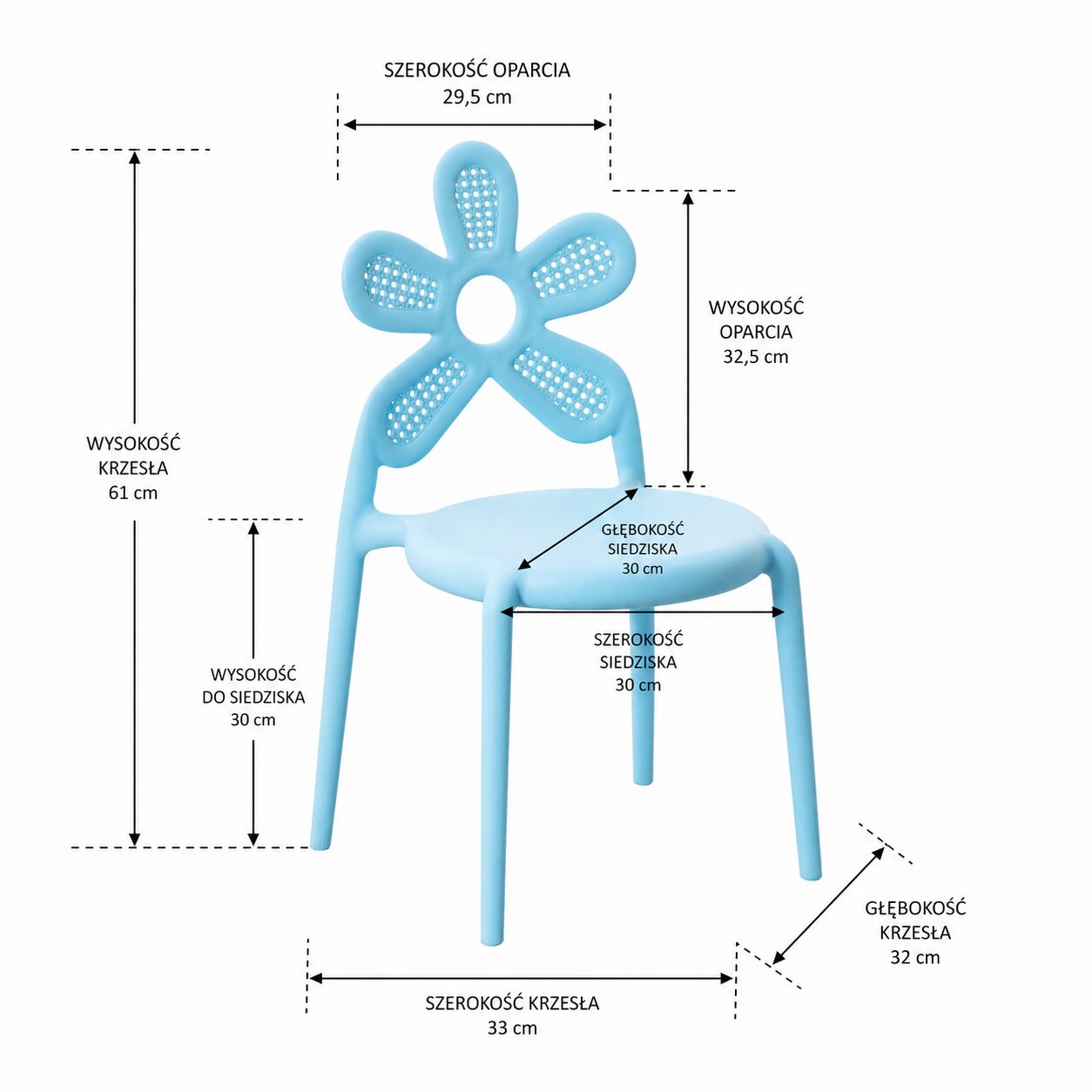 Kwiatuszek children’s chair – blue | Bankietowo.eu | krzeselko-dzieciece-krzeslo-dla-dzieci-kwiatuszek-niebieskie-5jpg