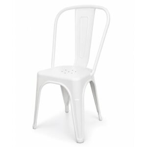 Metro PP loft-style café chair – white