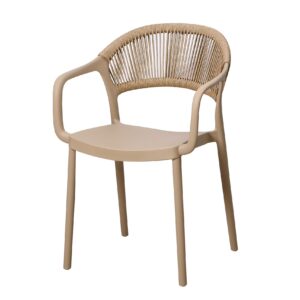 Puro PP café-style garden chair – beige, boho style