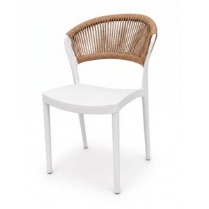 Natura PP café garden chair – white