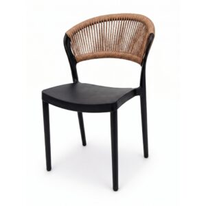 Natura PP café garden chair – black