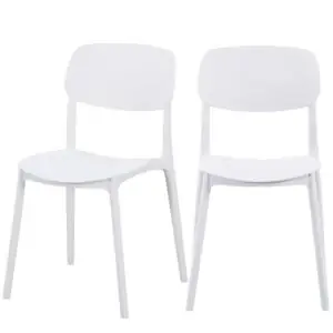 Linea white café and restaurant chair