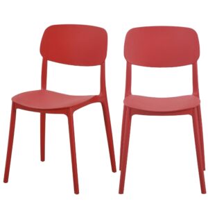 Linea red outdoor café and restaurant chair