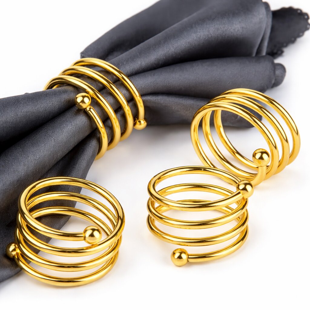 Steel napkin ring – gold, model: 0175-ARP-Z | Bankietowo.eu | obrecz-na-serwetki-zlota-2-1jpg