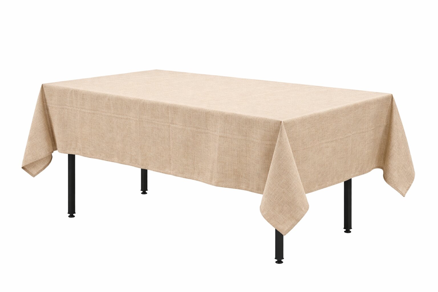 Beige “Boho” linen-effect tablecloth, 280x170cm, for a banquet table | Bankietowo.eu | obrus-prostokatny-boho-2jpg