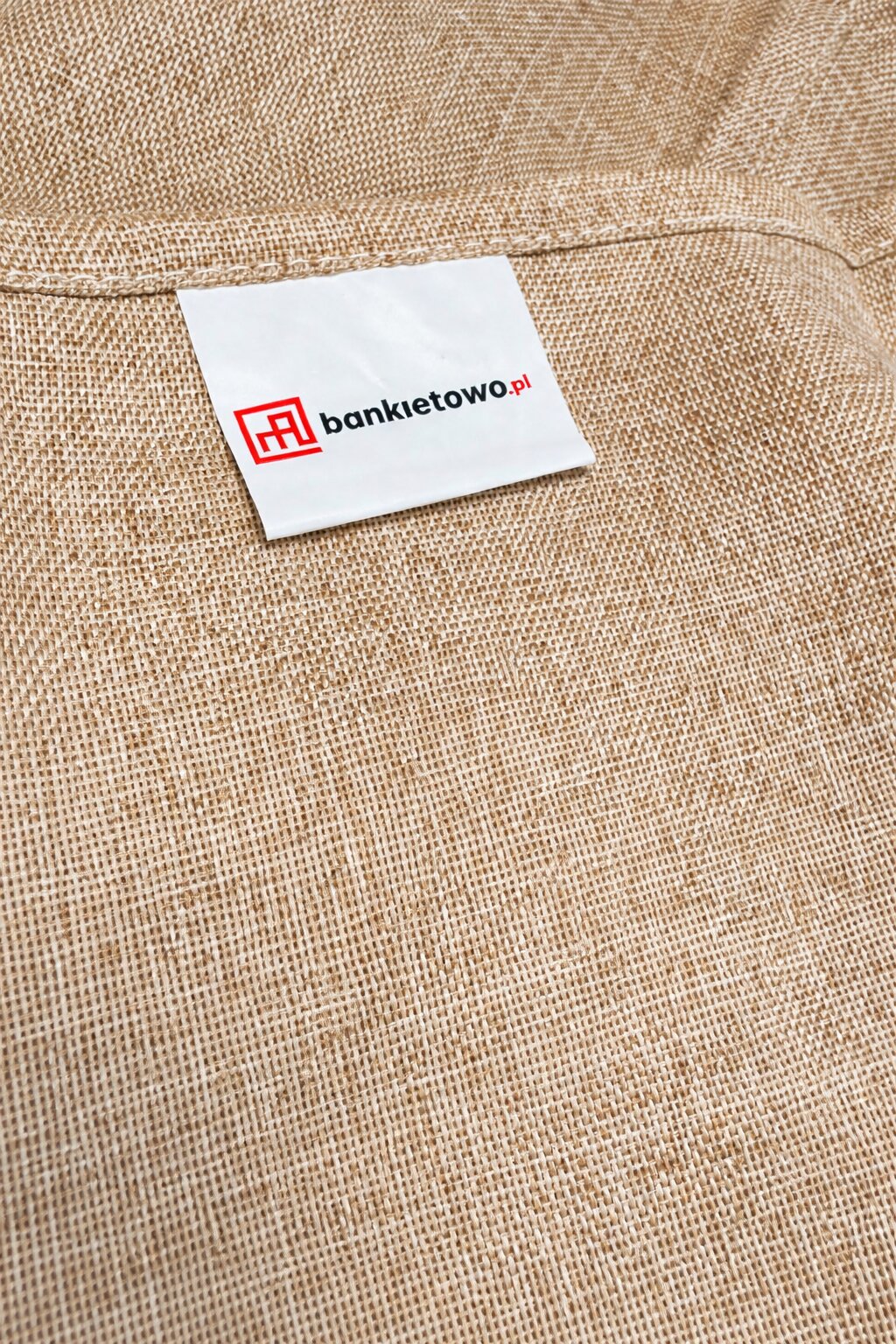 Beige “Boho” linen-effect tablecloth, 320cm diameter, for a banquet table | Bankietowo.eu | obrus-prostokatny-boho-4jpg
