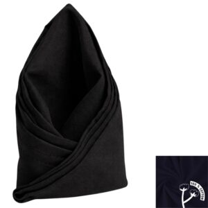 Black cotton banquet napkin, 50×50 cm