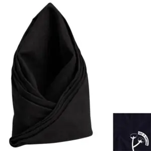Black cotton banquet napkin, 50×50 cm