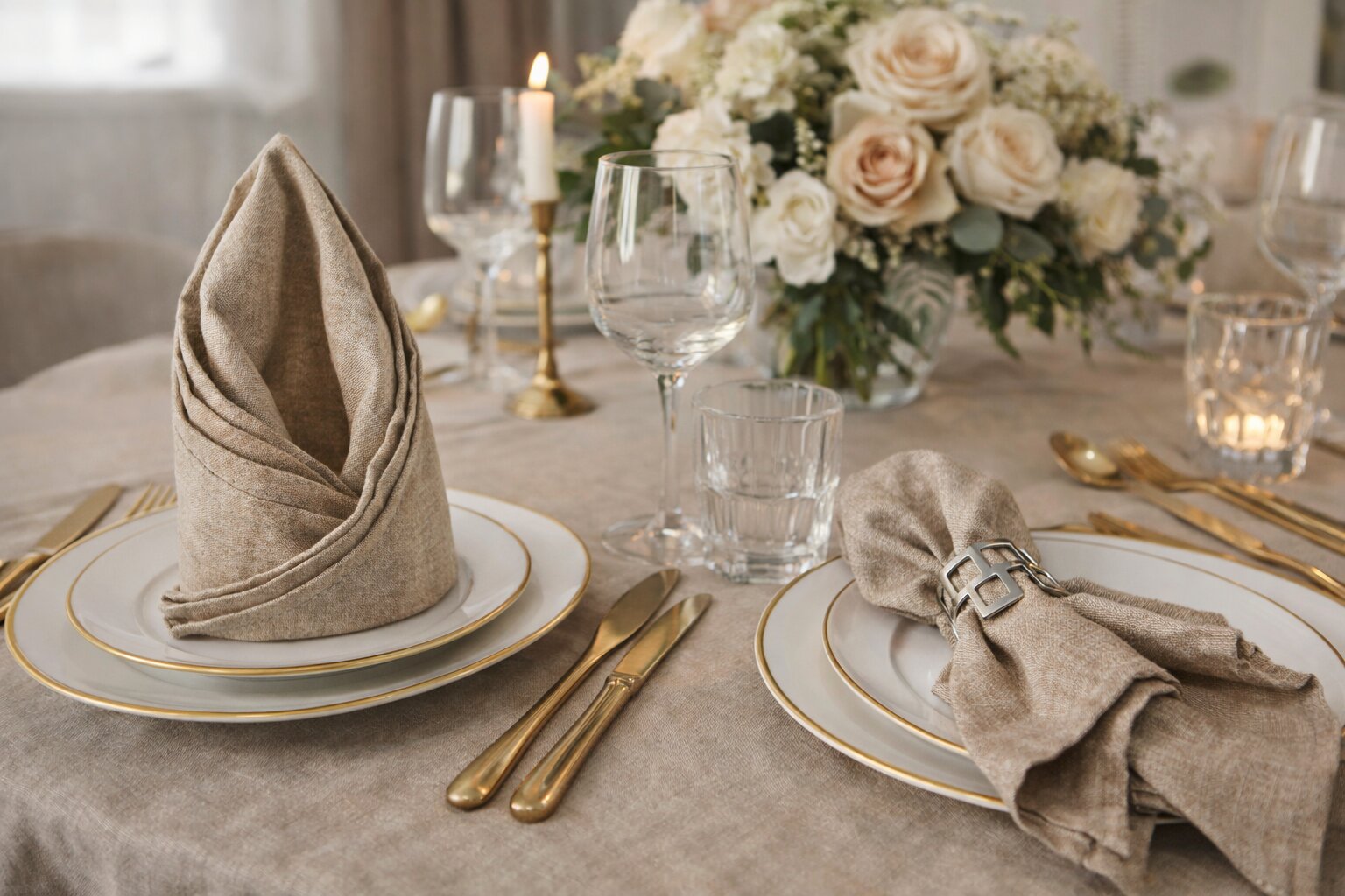 “Boho” beige banquet napkin, 50×50 cm | Bankietowo.eu | serwetka-boho-bezowa-50x50cm-3jpg