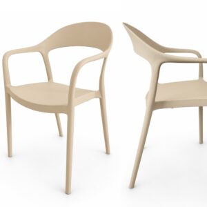 Luna café-style garden chair – beige