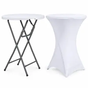 Set – catering cocktail table, 80 x 110 cm, + white cover | Bankietowo.eu b2c9bc2d86d96151bcc7d3c29fc02e23| stolik-koktajlowy-zestaw-pokrowiec-bialyjpg